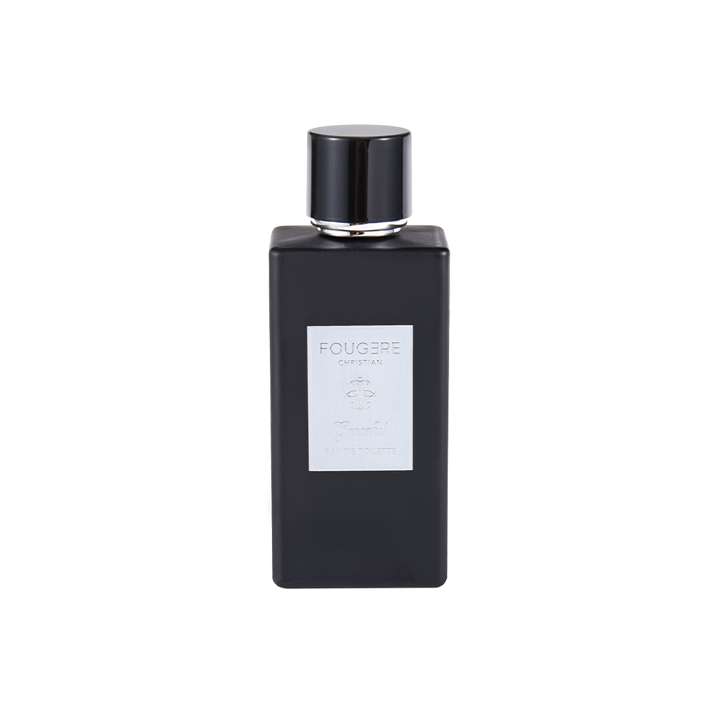 KY1481-WJ2360 100ML Botol Minyak Wangi Kaca Hitam Matte dengan Penutup Hitam Berkilat