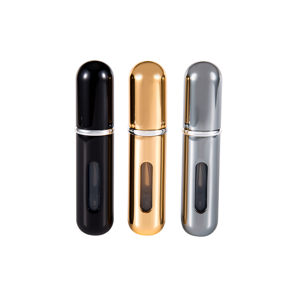 Botol Minyak Wangi Isi Semula Bawah Bulat 5ML Warna dan Logo Boleh Disesuaikan Aluminium