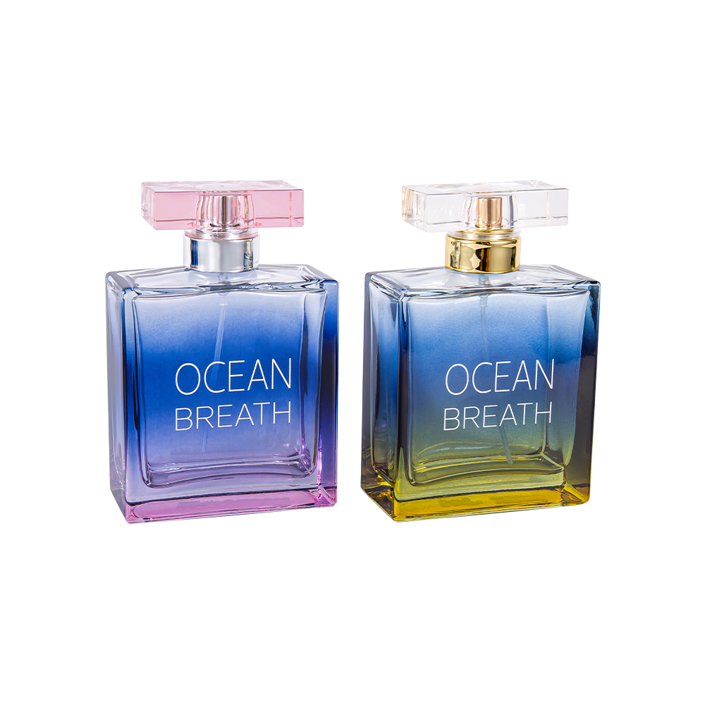 GC4375-WJ208 100ML Botol Minyak Wangi Kaca Bersalut Dua Nada Dengan Penutup Bersalut UV Surlyn