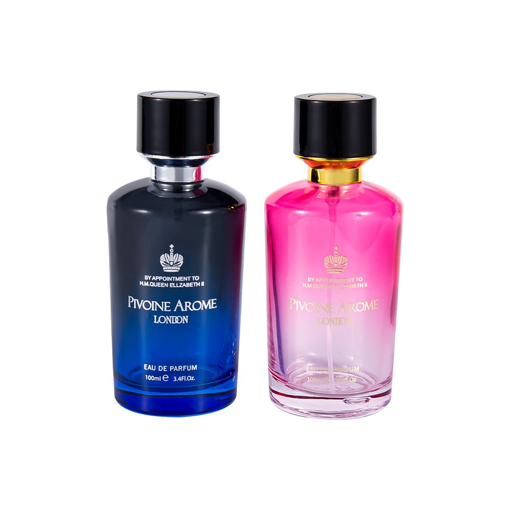 KY1596-WJ2390 100ML Set Botol Minyak Wangi Kaca Berkualiti Tinggi dengan Penutup Minyak Wangi ABS dan PP