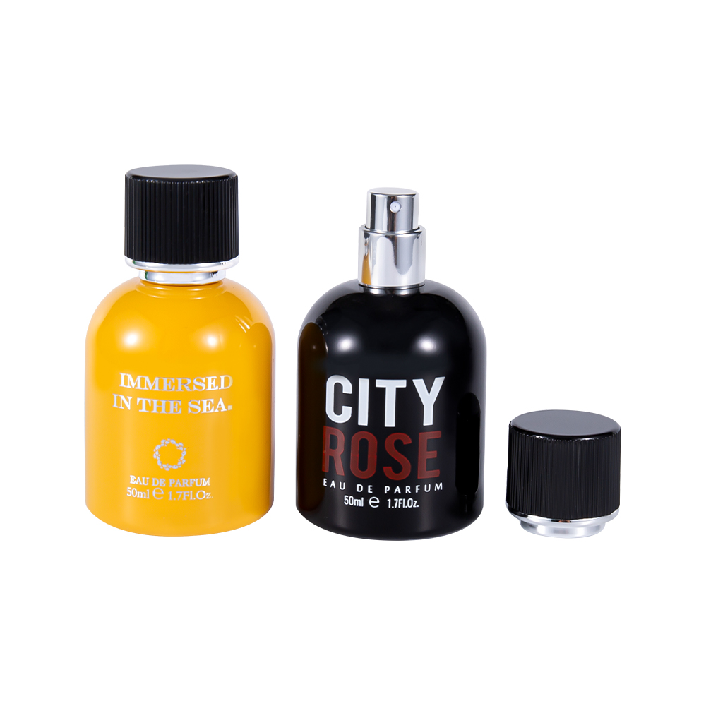 GC4464-WJ2339 50ML Botol Minyak Wangi Kaca Hiasan Baharu Dengan Penutup Minyak wangi Hitam