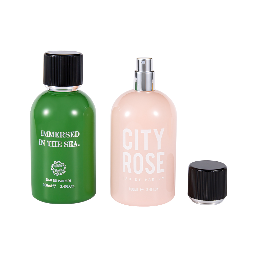 GC4463-WJ2361 100ML Botol Minyak Wangi Kaca Hiasan Baharu Dengan Penutup Minyak wangi Hitam